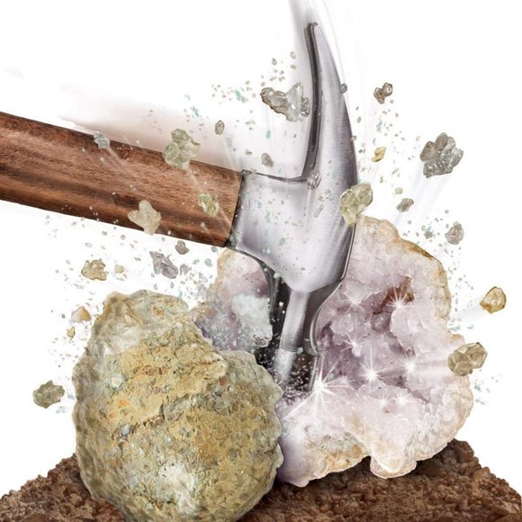 NEW National Geographic Break open 2 Geodes STEM Kit Science Geology Rocks - Picture 1 of 10